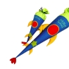 Rakete Geschwistertüte Kindergartentüte mit Kissen, Name gestickt