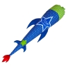 Schultüte Rakete mit Stern und Kissen, Name gestickt