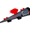 Schultüte Drache aus Stoff mit Kissen und Name bestickt
