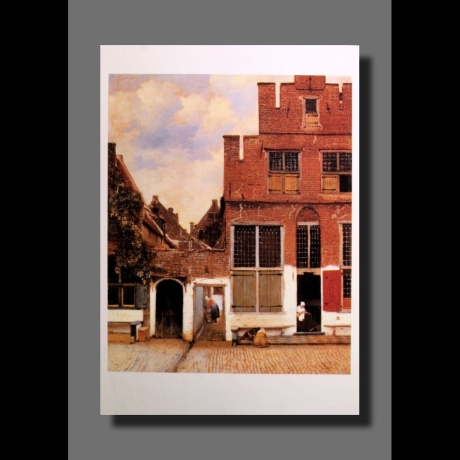 Jan Vermeer - Straße in Delft - Postkarte