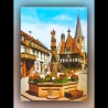 6120 Michelstadt - das Herz des Odenwaldes - Marktplatz mit historischem Rathaus (erbaut 1484) - Postkarte