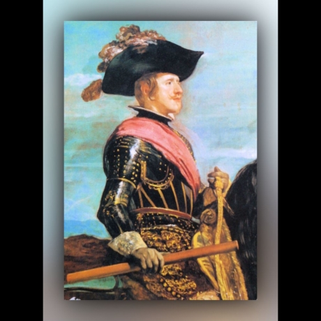 Diego Velázquez - Phillip IV. zu Pferde (Detail) - Postkarte