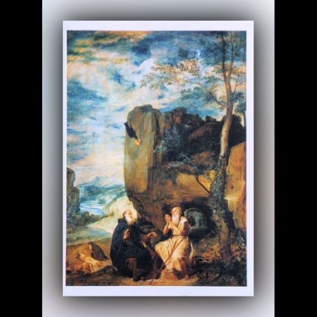 Diego Velázquez - Die Heiligen Antonius der Abt und Paulus der Eremit - Postkarte