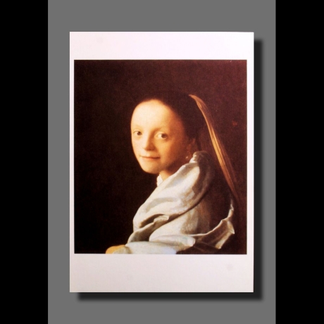 Jan Vermeer - Mädchenkopf - Postkarte