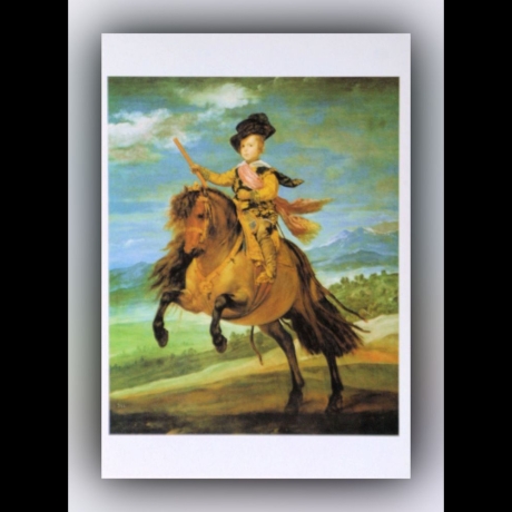 Diego Velázquez - Prinz Baltasar Carlos zu Pferde - Postkarte