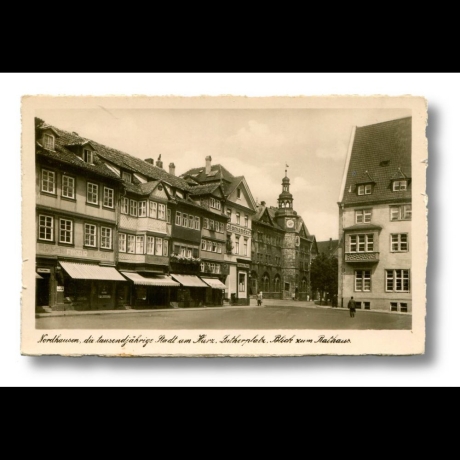 Lutherplatz - Blick zum Rathaus (Nordhausen) - Postkarte