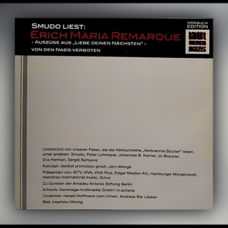 Erich Maria Remarque - Laut gegen Nazis Smudo liest: Erich Maria Remarque - CD