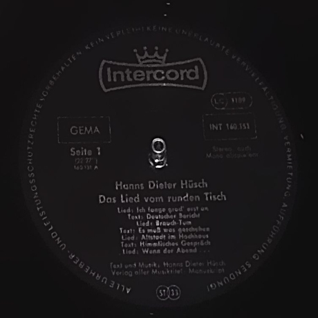 Hanns Dieter Hüsch - Das Lied vom runden Tisch - Vinyl