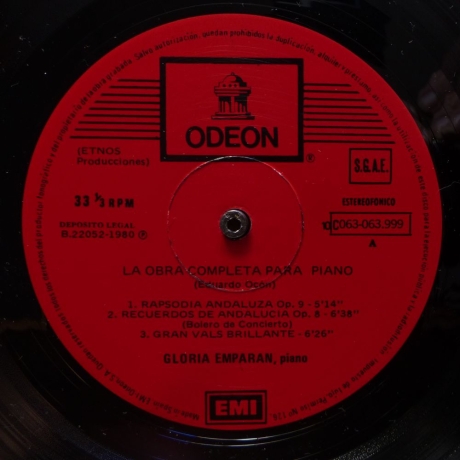 Eduardo Ocón - La Obra Completa Para Piano - Vinyl