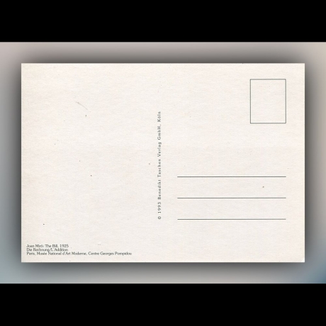 Joan Miró - Die Rechnung - Postkarte