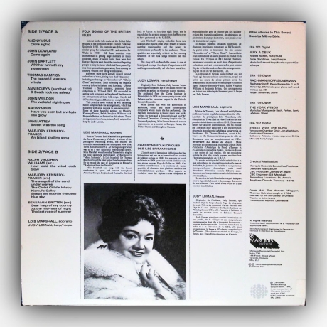 Lois Marshall - Folk Songs of The British Isles / Chansons Folkloriques des Iles Britanniques - Vinyl