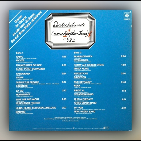 Various Artists - Deutschstunde (Verschärfter Tanz 1982) - Vinyl
