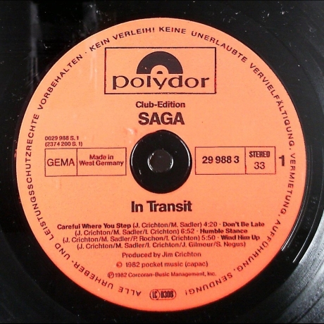 Saga - In Transit - Vinyl