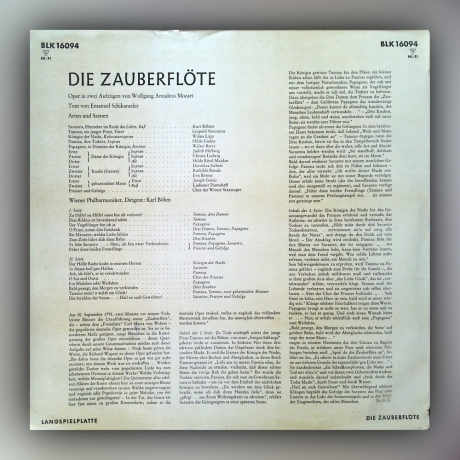 Wolfgang Amadeus Mozart - Die Zauberflöte - Arien und Szenen - Vinyl