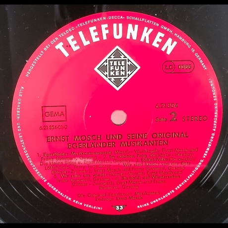 Ernst Mosch und seine Original Egerländer Musikanten - Ein Klang begeistert die Welt - Vinyl