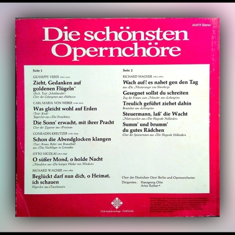 Chor der Deutschen Oper Berlin und Opernorchester - Die schönsten Opernchöre - Vinyl