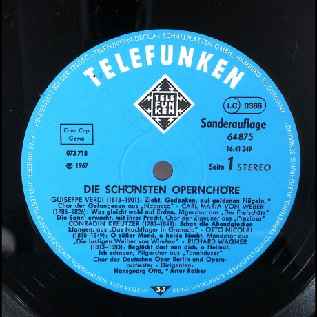 Chor der Deutschen Oper Berlin und Opernorchester - Die schönsten Opernchöre - Vinyl