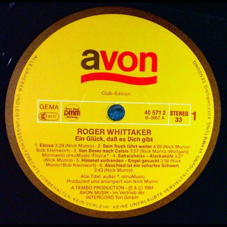 Roger Whittaker - Ein Glück, daß es Dich gibt - Vinyl