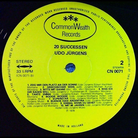 Udo Jürgens - 20 Successen - Vinyl