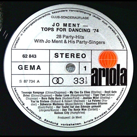 Jo Ment's Happy Sound - Tops For Dancing - 28 Party-Hits in Stereo - Vinyl