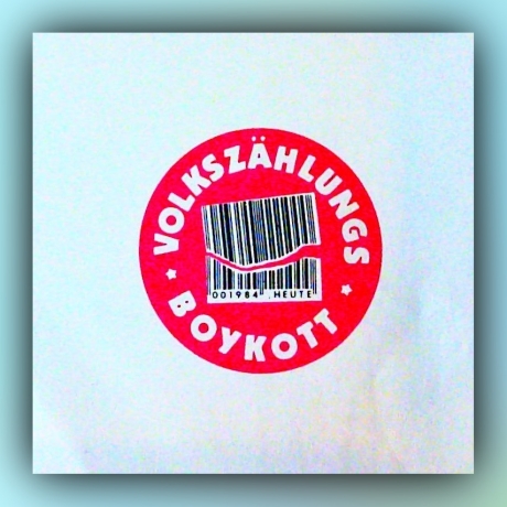 Sticker - Volkszählungsboykott 1987