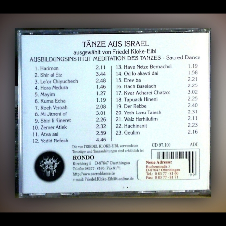 Friedel Kloke Eibl - Tänze aus Israel - CD