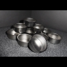 10 silberfarbene Teelichthalter aus Metall Blecheinsatz Tülle