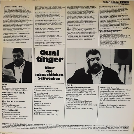 Helmut Qualtinger - über die mänschlichen Schwechen - Vinyl