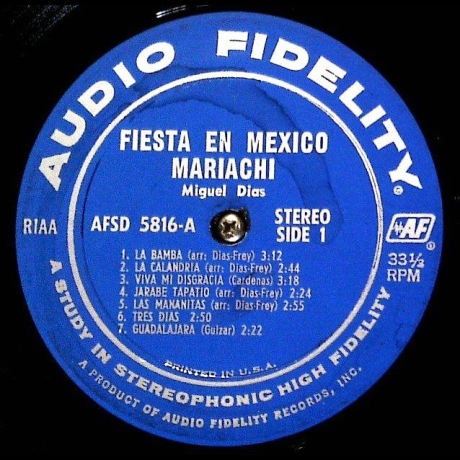 Mariachi Miguel Dias - Fiesta En Mexico - Vinyl