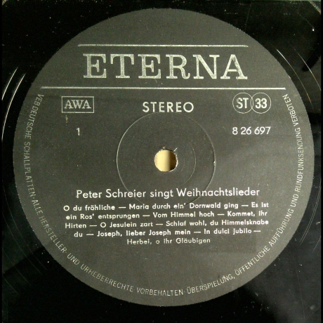 Peter Schreier - Peter Schreier singt Weihnachtslieder - Vinyl