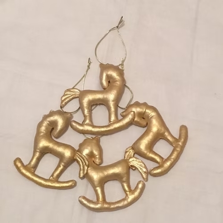 Sort. Anhänger-Deko aus Stoff, Handarbeit, 10,5-15 cm, neu