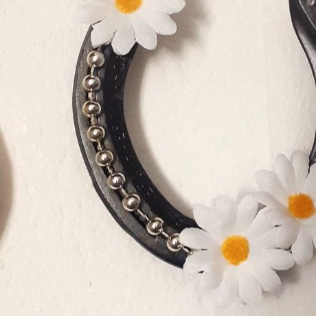 Echtes Hufeisen vom Pferd Glücksbringer Wandschmuck Schwarz