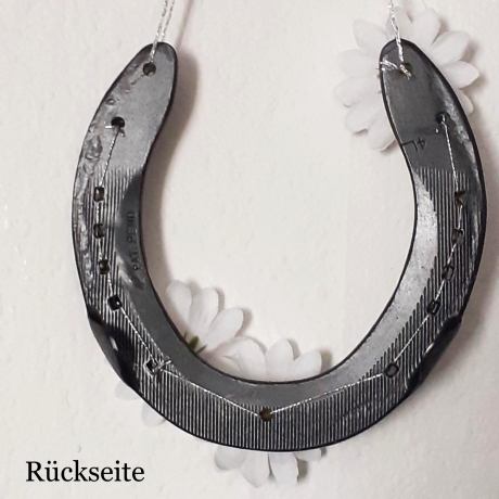 Echtes Hufeisen vom Pferd Glücksbringer Wandschmuck Schwarz