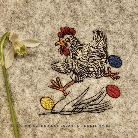 Einzeldatei Huhn 01 - Größe: 6.70 x 7.27 cm