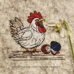 Einzeldatei Huhn 02 - Größe: 8.36 x 7.75 cm