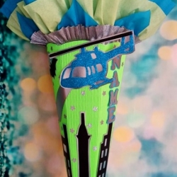 Schultüte Polizei  Zuckertüte  Auto 