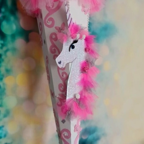 Schultüte Einhorn Zuckertüte für Mädchen Pferd Pegasus