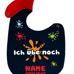 Lätzchen Multicolor ICH ÜBE NOCH personalisiert mit NAMEN 