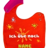 Lätzchen Multicolor ICH ÜBE NOCH personalisiert mit NAMEN 