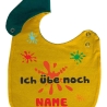 Lätzchen Multicolor ICH ÜBE NOCH personalisiert mit NAMEN 