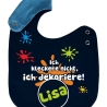 Lätzchen Multicolor ICH KLECKERE NICHT personalisiert mit NAMEN 