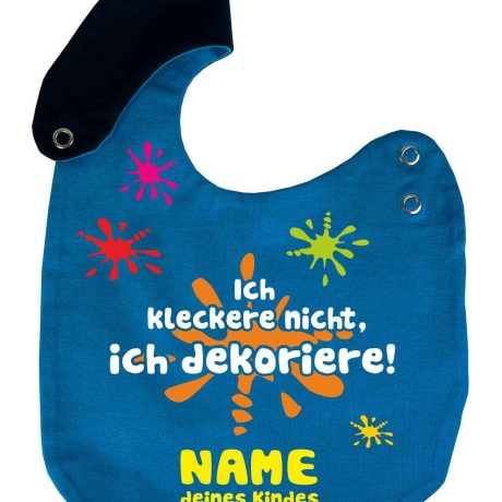 Lätzchen Multicolor ICH KLECKERE NICHT personalisiert mit NAMEN 