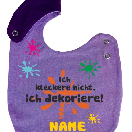 Lätzchen Multicolor ICH KLECKERE NICHT personalisiert mit NAMEN 