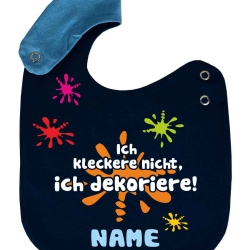 Lätzchen Multicolor ICH KLECKERE NICHT personalisiert mit NAMEN 