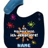 Lätzchen Multicolor ICH KLECKERE NICHT personalisiert mit NAMEN 