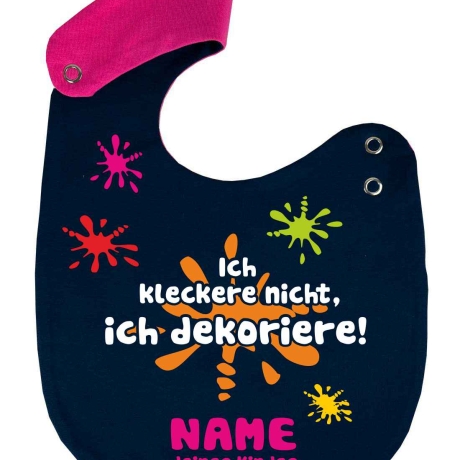 Lätzchen Multicolor ICH KLECKERE NICHT personalisiert mit NAMEN 