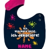 Lätzchen Multicolor ICH KLECKERE NICHT personalisiert mit NAMEN 