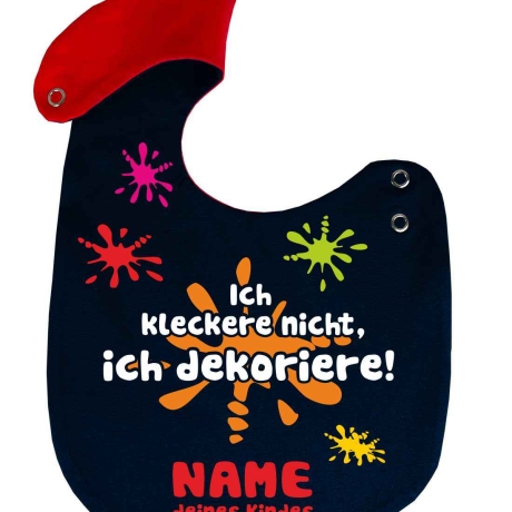 Lätzchen Multicolor ICH KLECKERE NICHT personalisiert mit NAMEN 
