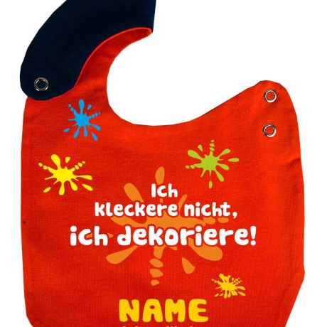 Lätzchen Multicolor ICH KLECKERE NICHT personalisiert mit NAMEN 