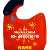 Lätzchen Multicolor ICH KLECKERE NICHT personalisiert mit NAMEN 